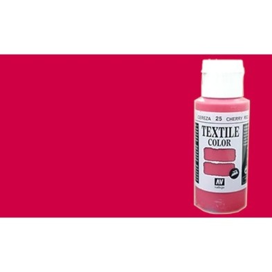 Material Manualidades - Pintura Textil Vallejo Cereza, 60 ml.