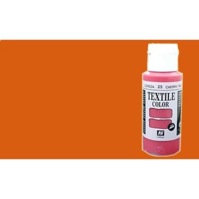 Material Manualidades - Pintura Textil Vallejo Naranja Vivo, 60 ml.