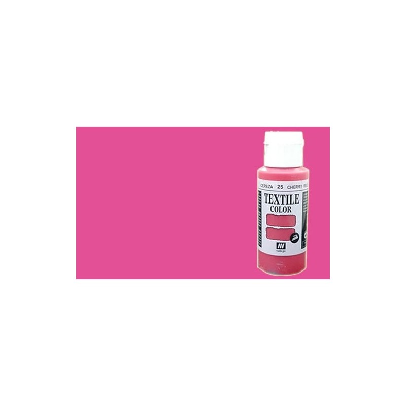 Material Manualidades - Pintura Textil Vallejo Rosa Bengala, 60 ml.