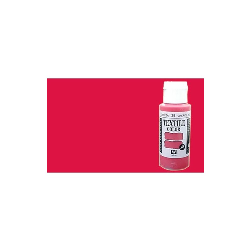 Material Manualidades - Pintura Textil Vallejo Bermellon, 60 ml.