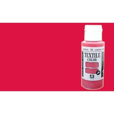 Material Manualidades - Pintura Textil Vallejo Bermellon, 60 ml.