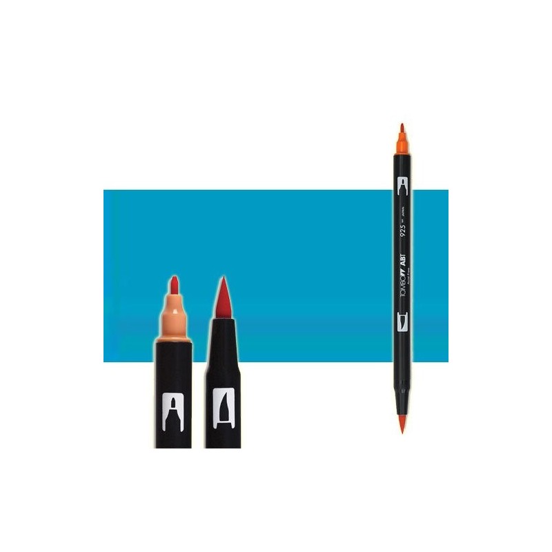 Material Bellas Artes-Dibujo-Rotulador Tombow Turquoise doble punta pincel 