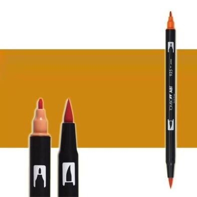 Material Bellas Artes-Dibujo-Rotulador Tombow Dark Ochre doble punta pincel 