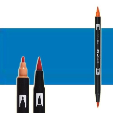 Material Bellas Artes-Dibujo-Rotulador Tombow Cobalt Blue doble punta pincel 