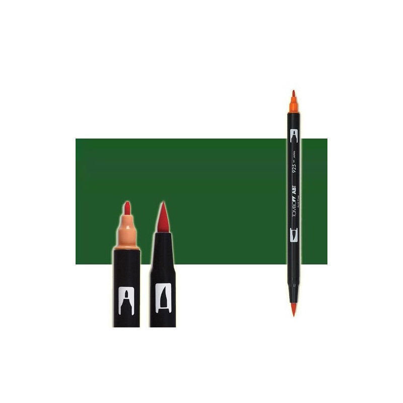 Material Bellas Artes-Dibujo-Rotulador Tombow Dark Jade doble punta pincel 