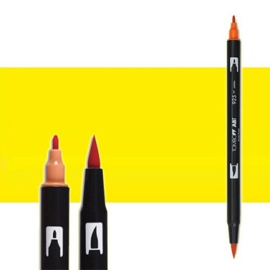 Material Bellas Artes-Dibujo-Rotulador Tombow Process Yellow doble punta pincel 