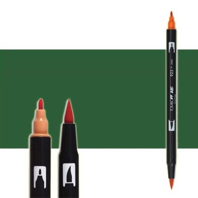 Material Bellas Artes-Dibujo-Rotulador Tombow Hunter Green doble punta pincel 