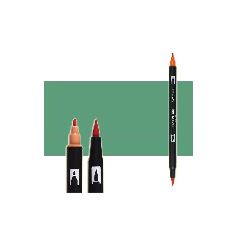Material Bellas Artes-Dibujo-Rotulador Tombow Holly Green doble punta pincel 