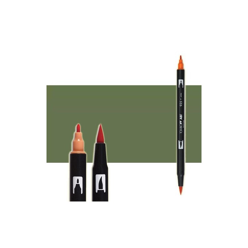 Material Bellas Artes-Dibujo-Rotulador Tombow Gray Green doble punta pincel 
