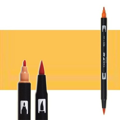 Material Bellas Artes-Dibujo-Rotulador Tombow Light Ochre doble punta pincel 