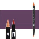 Material Bellas Artes-Dibujo-Rotulador Tombow Dark Plum doble punta pincel 