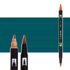 Material Bellas Artes-Dibujo-Rotulador Tombow Dark Green doble punta pincel 