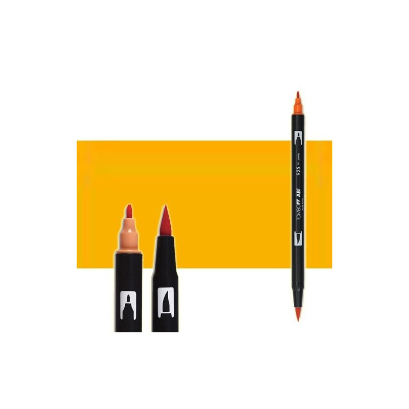 Material Bellas Artes-Dibujo-Rotulador Tombow Chrome Orange doble punta pincel 
