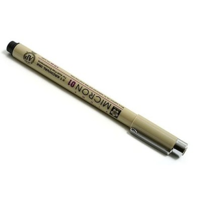 Rotulador negro Pigma Micron Sakura 01, 0.25 mm. - totenart.com