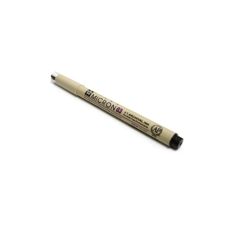Rotulador negro Pigma Micron Sakura 03, 0.35 mm. - totenart.com