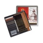 Material Bellas Artes – pintura-y-dibujo - Estuche de dibujo Giocconda Koh-i-Noor (24 piezas) | totenart.com