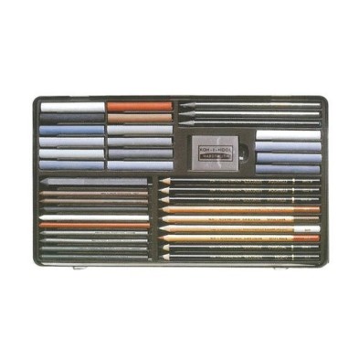 Material Bellas Artes – pintura-y-dibujo - Estuche de dibujo Giocconda Koh-i-Noor (39 piezas) | totenart.com
