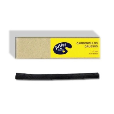 Materiales Bellas Artes-Dibujo-Carboncillos gruesos, 7-9 mm., Caja 3 uds.