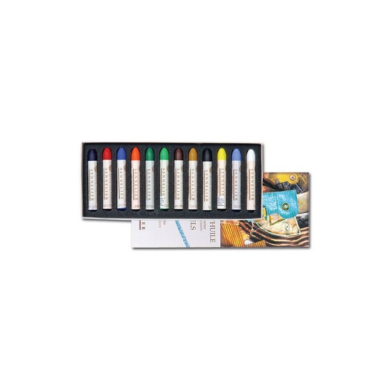 Material Bellas Artes – pintura-y-dibujo - Caja pastel Oleo Sennelier 12 colores, Set Universal | totenart.com