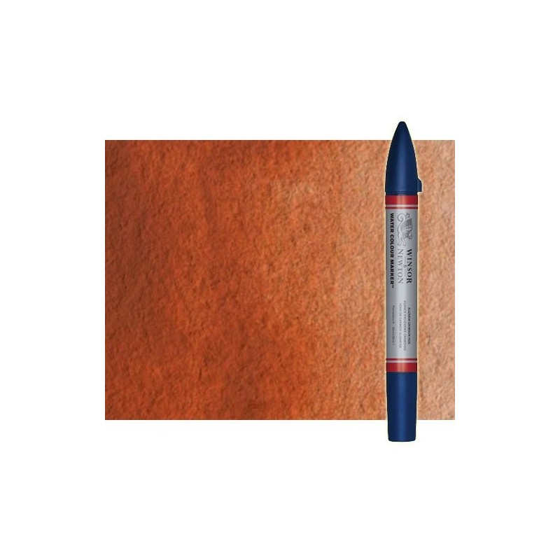 Material Bellas Artes - Pintura - Rotulador de acuarela rojo tostado Winsor & Newton doble punta pincel | totenart.com