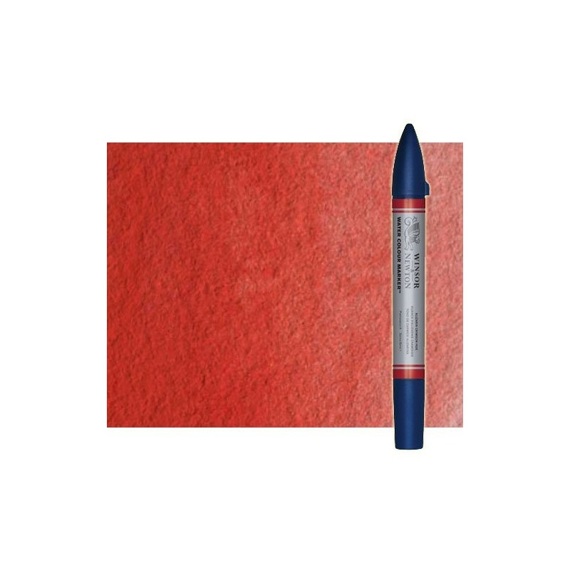 Material Bellas Artes - Pintura - Rotulador de acuarela rojo de cadmio oscuro tono Winsor & Newton doble punta pincel | totenart