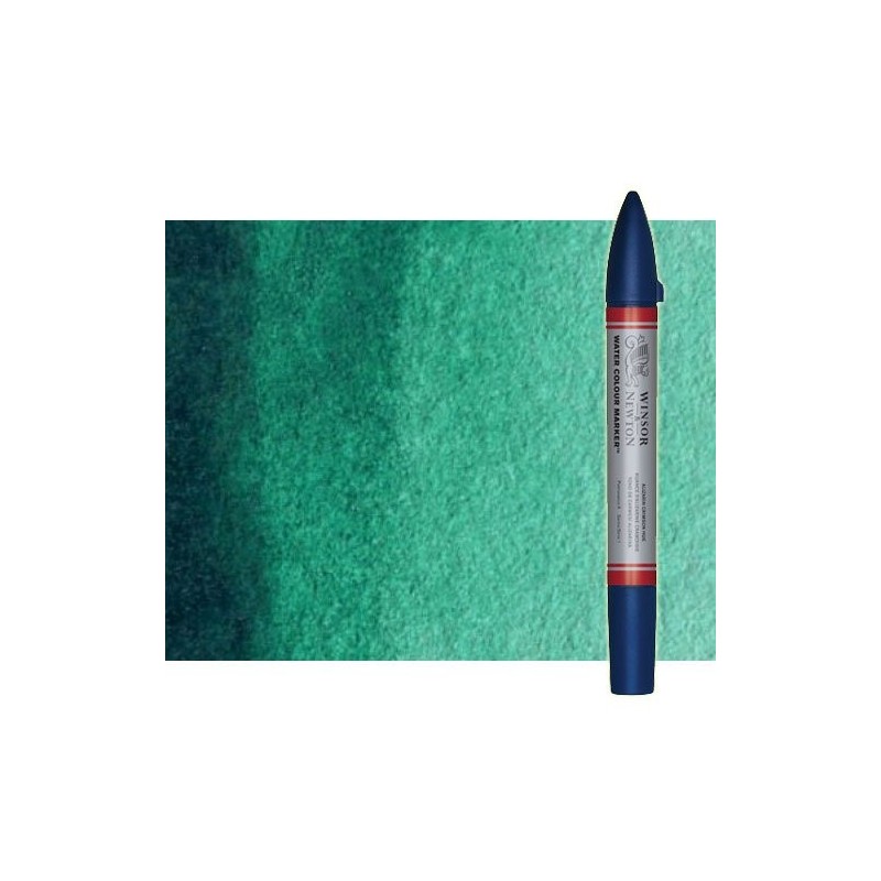 Material Bellas Artes - Pintura - Rotulador de acuarela Verde ftalo Winsor & Newton doble punta pincel | totenart.com