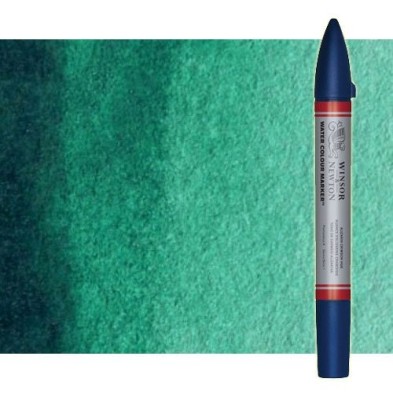Material Bellas Artes - Pintura - Rotulador de acuarela Verde ftalo Winsor & Newton doble punta pincel | totenart.com