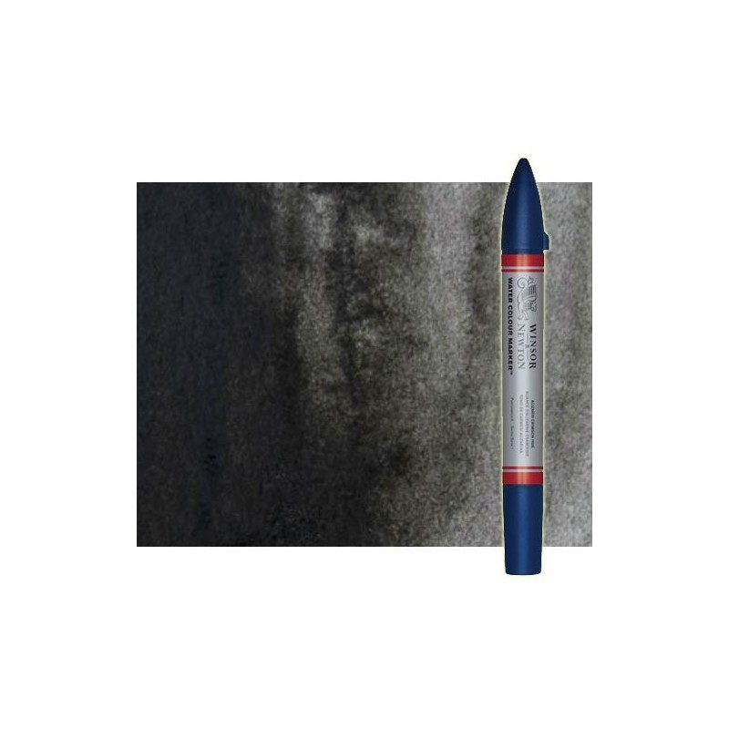 Material Bellas Artes - Pintura - Rotulador de acuarela negro marfil Winsor & Newton doble punta pincel | totenart.com