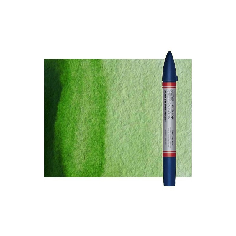 Material Bellas Artes - Pintura - Rotulador de acuarela Verde vejiga Winsor & Newton doble punta pincel | totenart.com