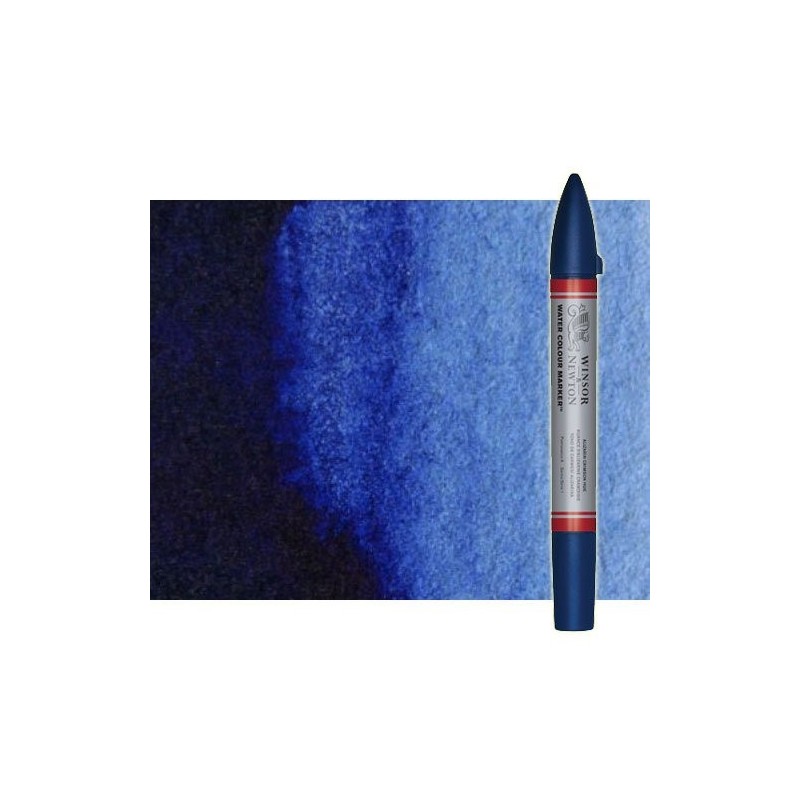 Material Bellas Artes - Pintura - Rotulador de acuarela tono azul de prúsia Winsor & Newton doble punta pincel | totenart.com