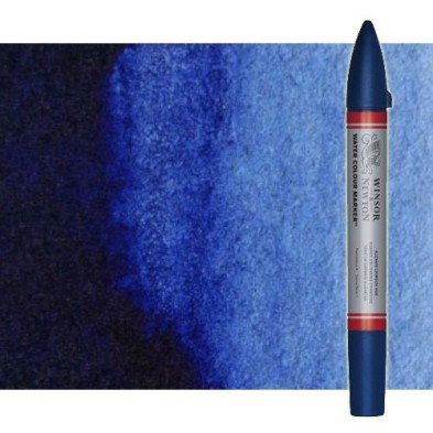Material Bellas Artes - Pintura - Rotulador de acuarela tono azul de prúsia Winsor & Newton doble punta pincel | totenart.com