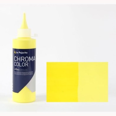 Material Bellas Artes - Pintura - Acrílico La Pajarita 01 Amarillo Azo Limon Chroma color (200 ml.) | totenart.com