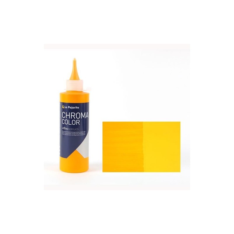 Material Bellas Artes - Pintura - Acrílico La Pajarita 03 Amarillo Anaranjado Azo Chroma color (200 ml.) | totenart.com