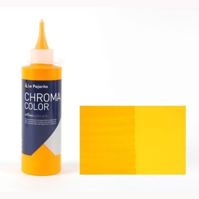 Material Bellas Artes - Pintura - Acrílico La Pajarita 03 Amarillo Anaranjado Azo Chroma color (200 ml.) | totenart.com