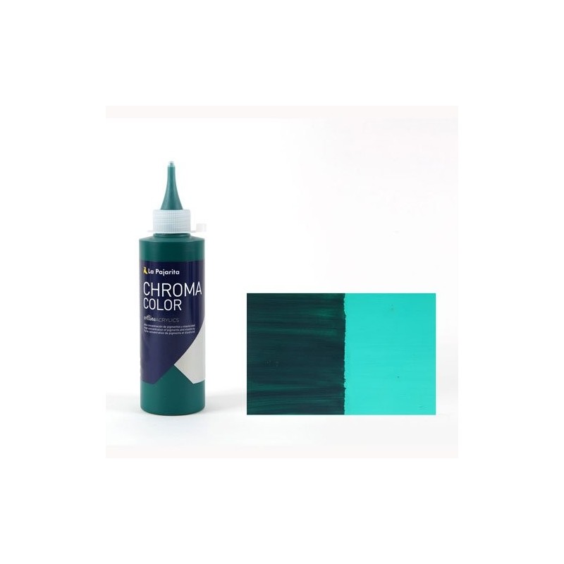 Material Bellas Artes - Pintura - Acrílico La Pajarita 20 Verde Ftalo Chroma Color (200 ml.) | totenart.com