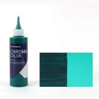 Material Bellas Artes - Pintura - Acrílico La Pajarita 20 Verde Ftalo Chroma Color (200 ml.) | totenart.com
