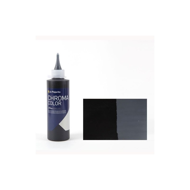 Material Bellas Artes - Pintura - Acrílico La Pajarita 32 Negro Humo Chroma Color (200 ml.) | totenart.com