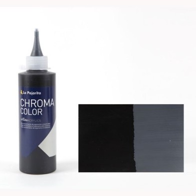 Material Bellas Artes - Pintura - Acrílico La Pajarita 32 Negro Humo Chroma Color (200 ml.) | totenart.com