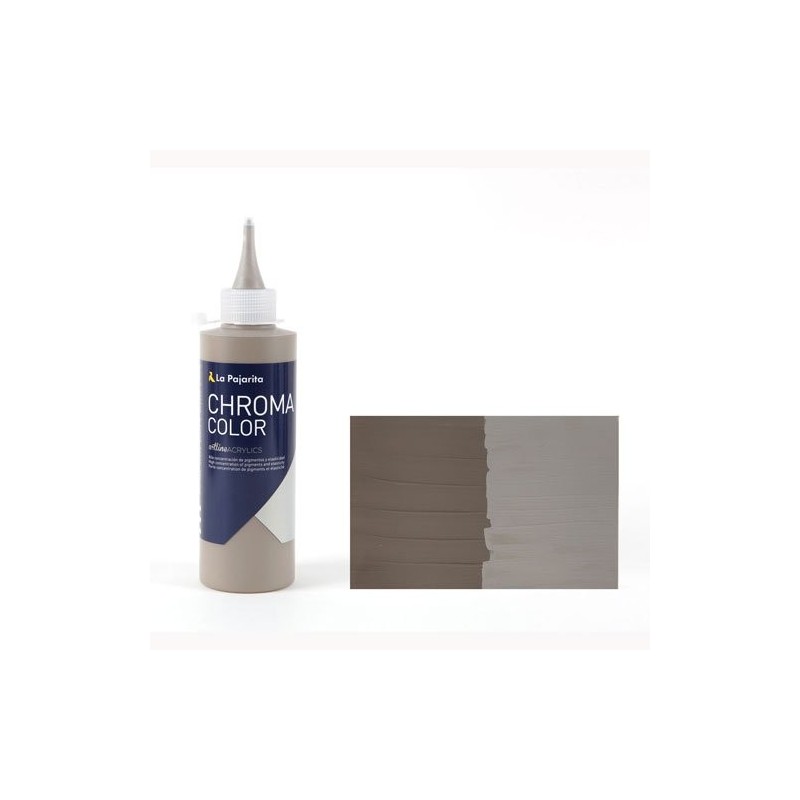 Material Bellas Artes - Pintura - Acrílico La Pajarita 34 Gris Oscuro Chroma Color (200 ml.) | totenart.com