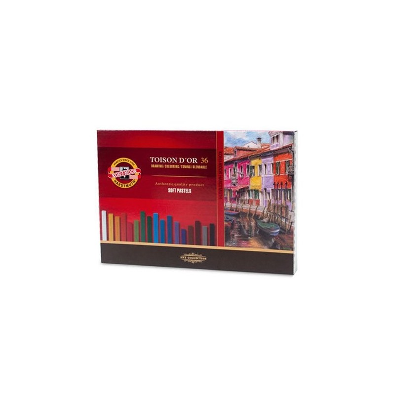 Material Bellas Artes – pintura-y-dibujo - Estuche de Barras de Pastel Toison d\'Or, Koh-i-Noor (36 colores) | totenart.com