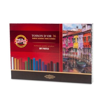 Material Bellas Artes – pintura-y-dibujo - Estuche de Barras de Pastel Toison d\'Or, Koh-i-Noor (36 colores) | totenart.com