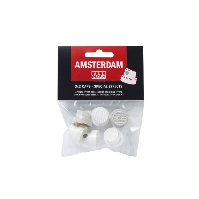 Material Bellas Artes - Pintura - Boquilla Efectos especiales Spray Acrilico Amsterdam, juego 6 unidades | totenart.com