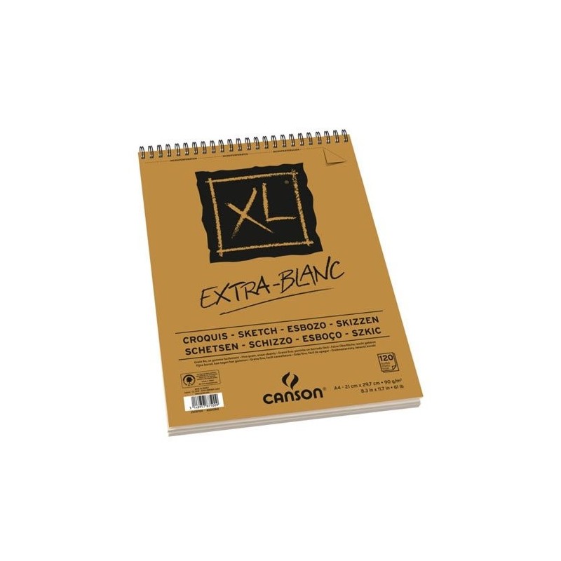 Material Bellas Artes - Dibujo - Esbozo Canson XL extra blanco (Block), 120h., 90 gr., A3 | totenart.com