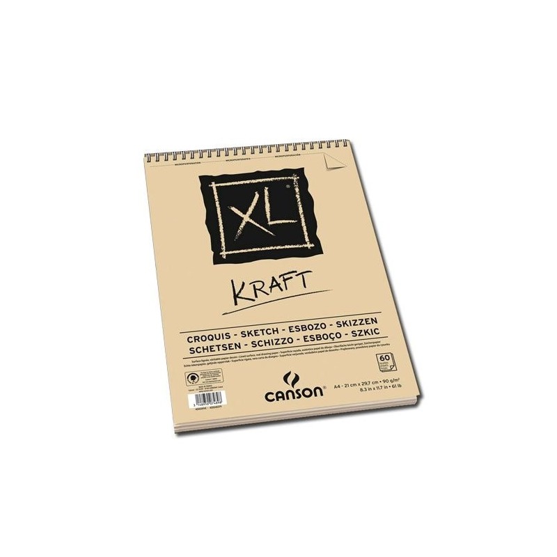 Material Bellas Artes - Dibujo - Esbozo Canson XL Kraft (Block), 60h., 90 gr., A4 | totenart.com
