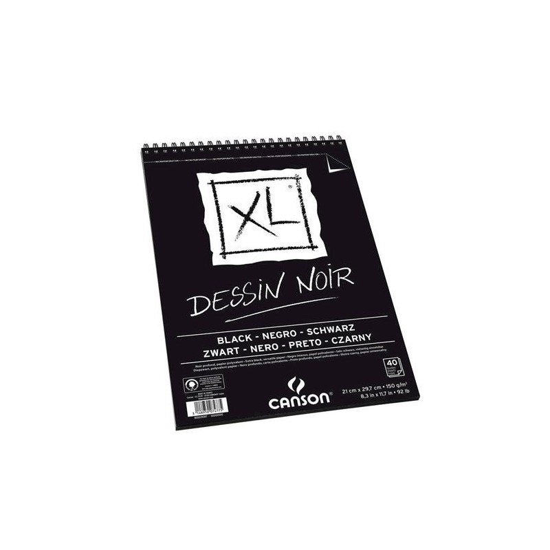 Material Bellas Artes - Dibujo - Esbozo Canson XL Negro (Block), 40h., 150 gr., A3 | totenart.com