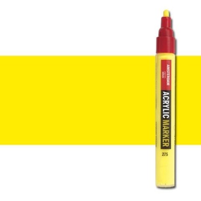 Material Bellas Artes - Pintura - Rotulador acrilico Amsterdam color amarillo primario 275 (4 mm.) | totenart.com