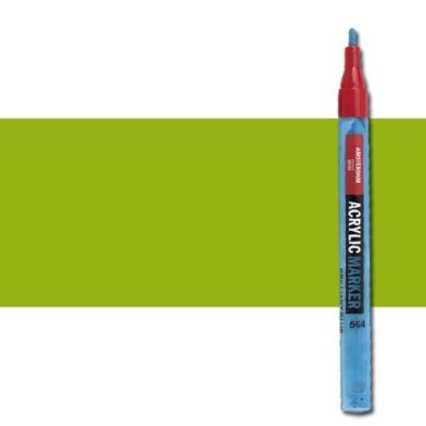 Material Bellas Artes - Pintura - Rotulador acrilico Amsterdam color Verde Amarillento 617 (2 mm.) | totenart.com