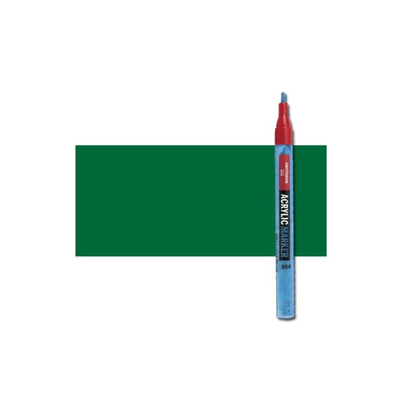 Material Bellas Artes - Pintura - Rotulador acrilico Amsterdam color Verde Permanente Oscuro 619 (2 mm.) | totenart.com