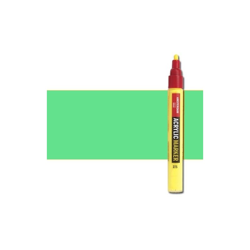Material Bellas Artes - Pintura - Rotulador acrilico Amsterdam color Verde Reflex 672 (4 mm.) | totenart.com