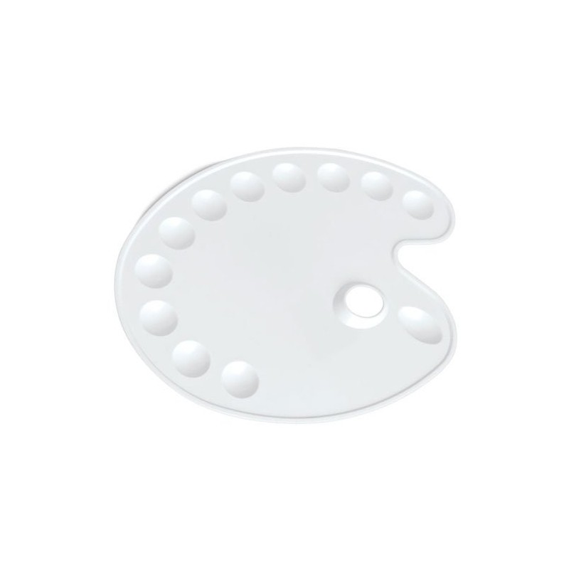 Material Bellas Artes - Pintura - Paleta ovalada de plastico 12 huecos Talens (36x27 cm) | totenart.com